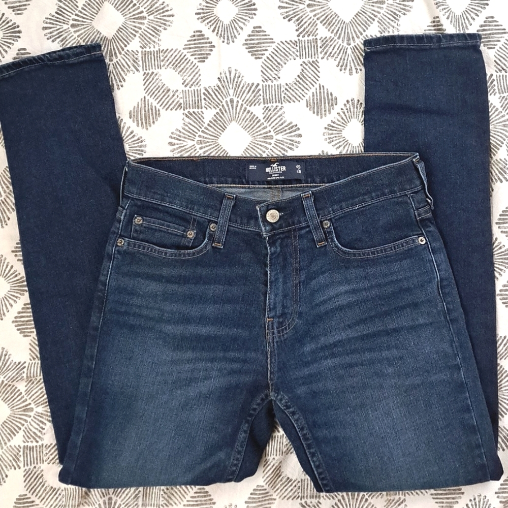 Hollister skinny epic flex mid rise medium rinse light whiskering sz29/30